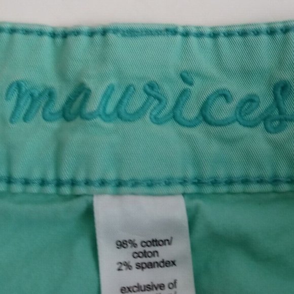 Maurices Women's Green Booty Shorts Size 5/6 Inseam 4" - Picture 5 of 6